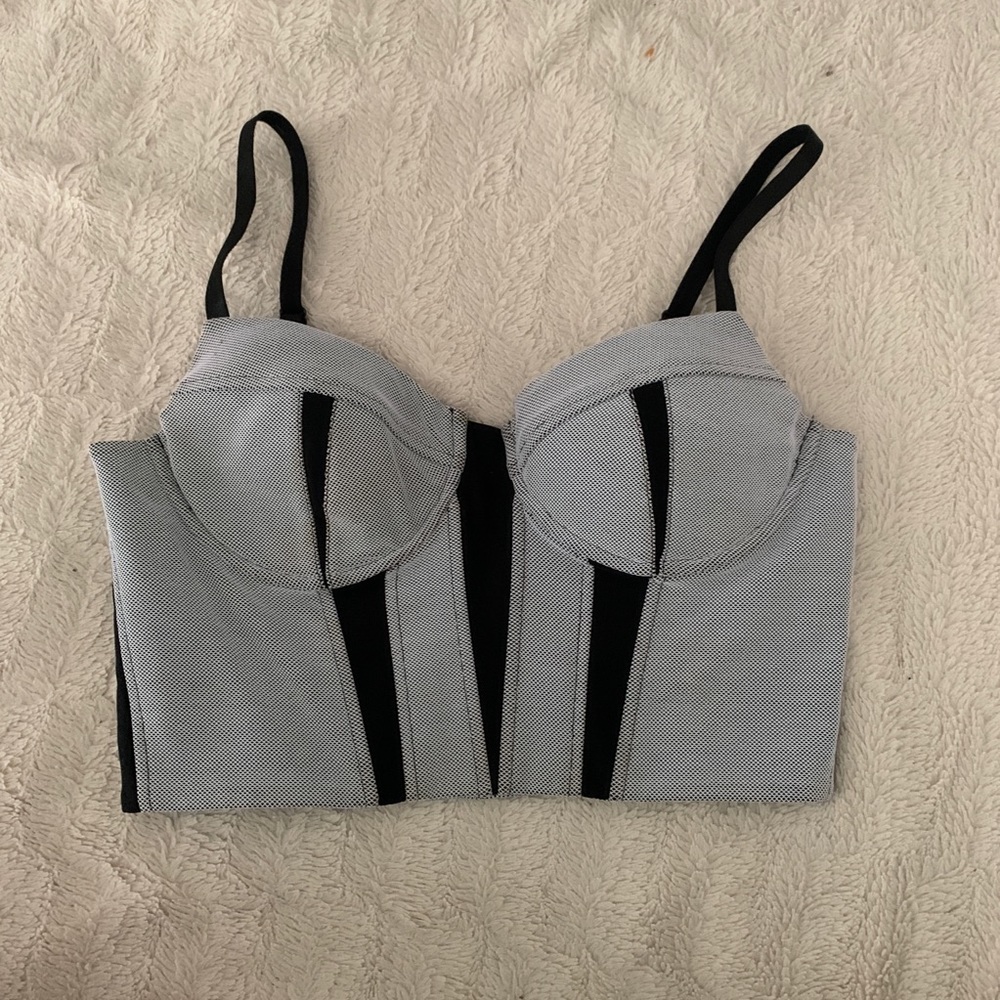 Black & white bustier